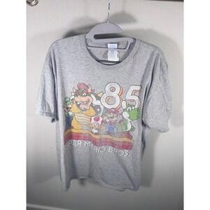 Vintage Super Mario Bros 85 Graphic T-Shirt Nintendo Licensed Gray XL